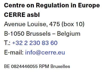 Contact details CERRE, white background with black letters/